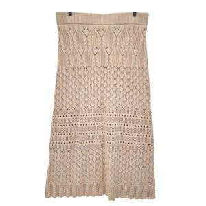House of Harlow 1960 Crochet Midi Skirt Size XL Boho Festival Coconut Girl